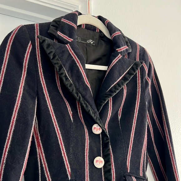 ❤️ ASO Gossip Girl Striped Navy Blazer - Picture 11 of 11